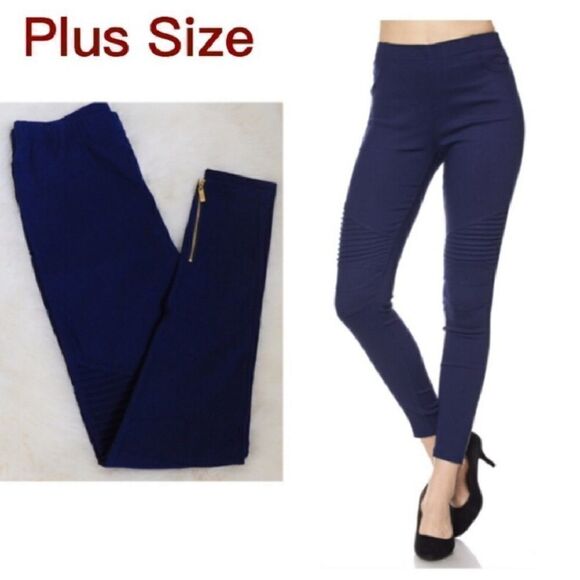 Stretch Moto leggins pants - Picture 1 of 5